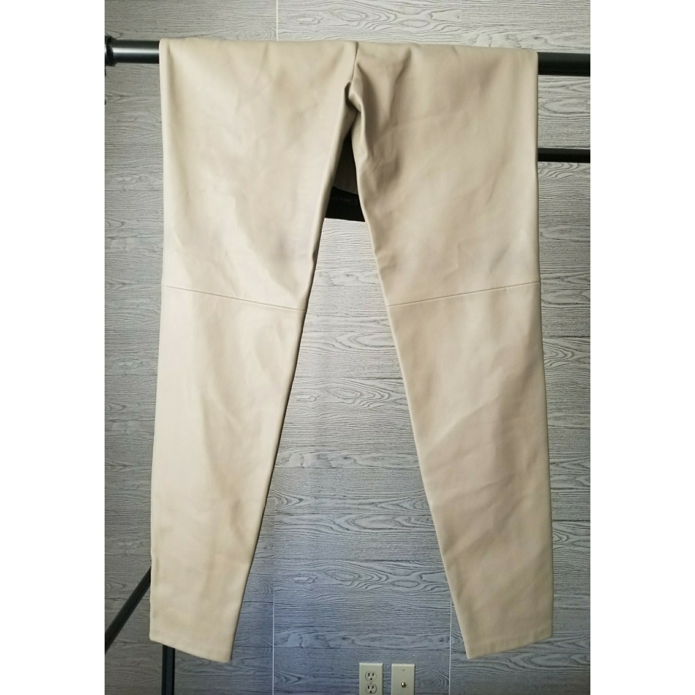 ZARA // faux leather leggings tan mink grey - Picture 11 of 16